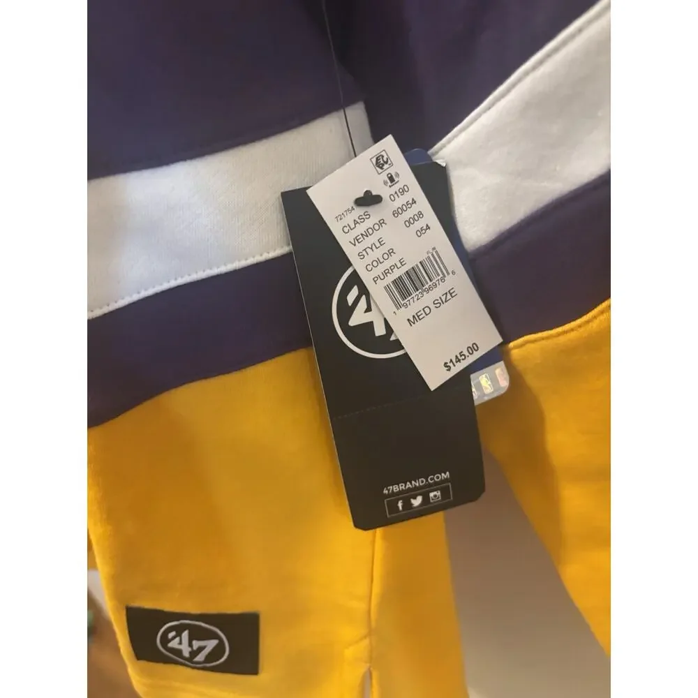 Men's Medium '47‎ Los Angeles Lakers NBA Basketball Hockey Jersey Hoodie Sweater